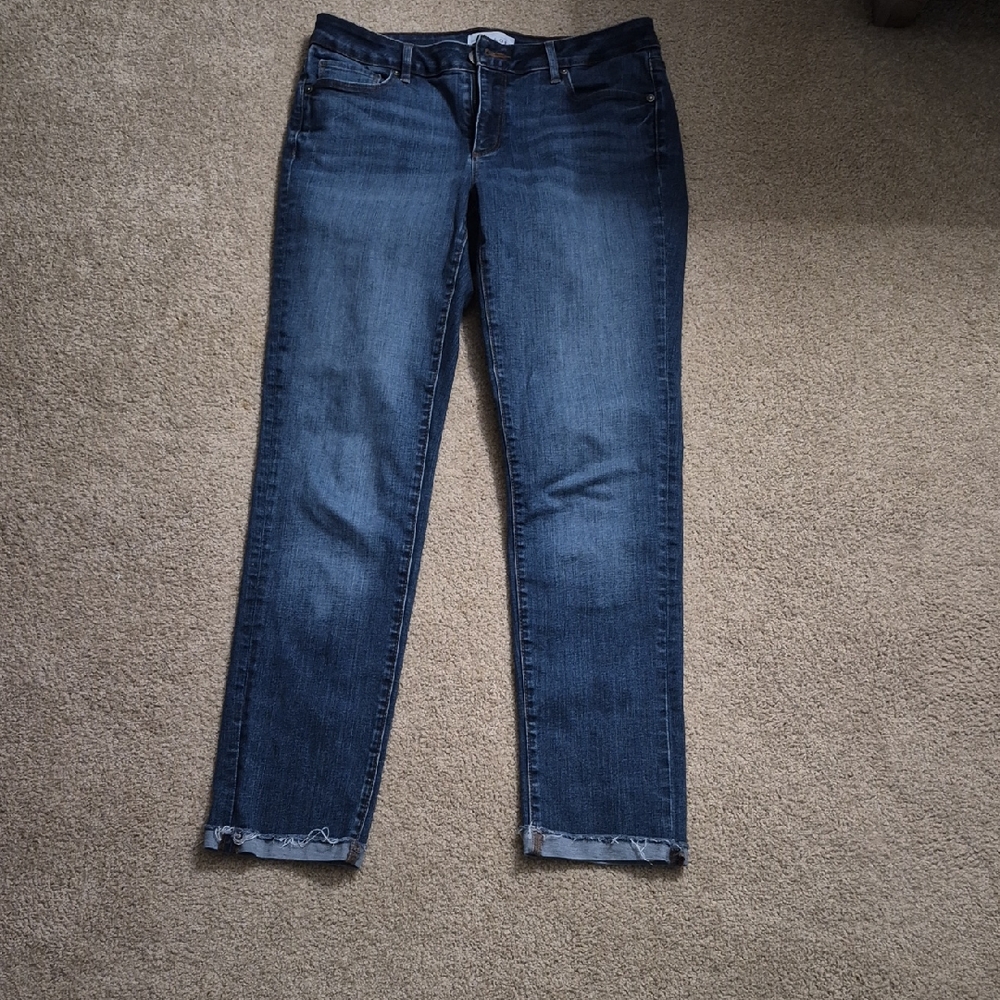 Loft Frayed Hem Jeans